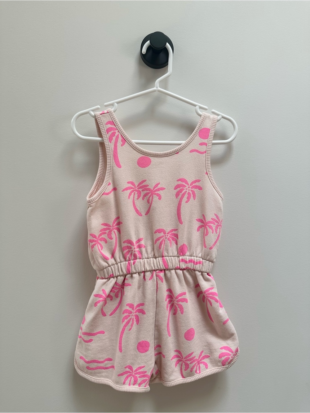 Zara Pink Palm Tree/Water/Sun Print Sleeveless Romper, Baby Toddler 18-24M